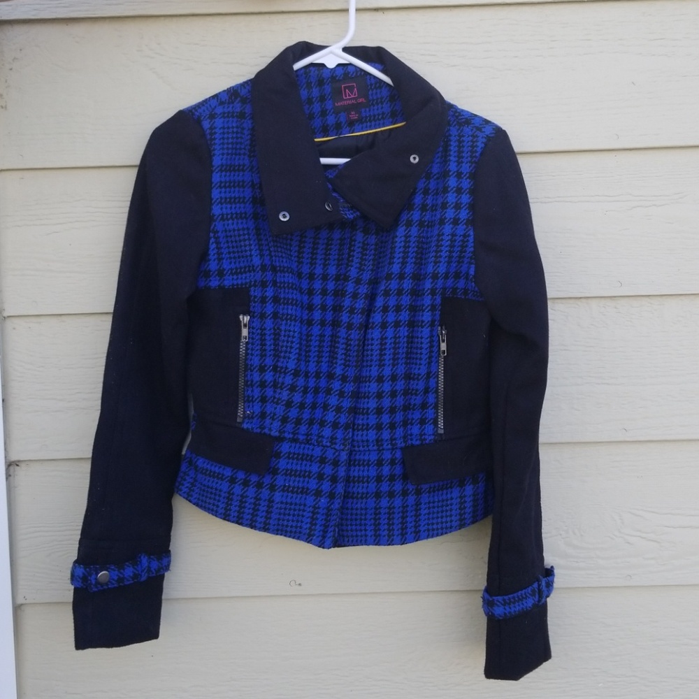 Plaid material girl jacket (girls size M)